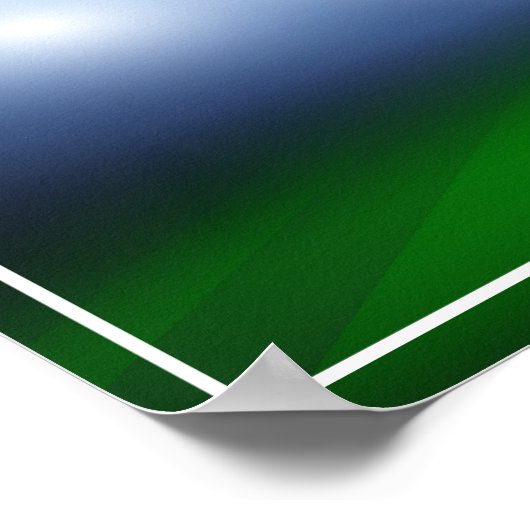 サッカーボールを燃やすポスター ポスター (角)