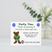 サッカーボールを蹴るパーティー 招待状 (スタンド正面)