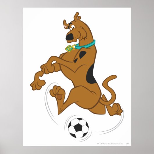 サッカーボールを蹴るScooby-Doo ポスター (正面)
