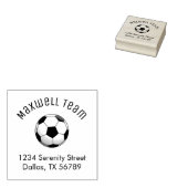 サッカーボールアーチファミリーアドレス ラバースタンプ (押印)