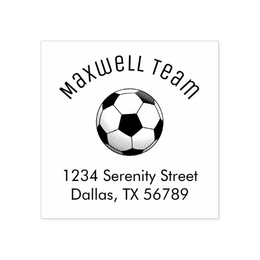 サッカーボールアーチファミリーアドレス ラバースタンプ (インプリント)