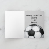 サッカーボールアートサンキューコーチ サンキューカード (内部)