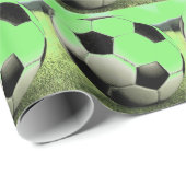 サッカーボールアーポップ・アートのト ラッピングペーパー (ロールコーナー)