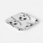 サッカーボールカスタム誕生日パーティー ペーパープレート (傾斜あり)