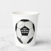 サッカーボールカスタム誕生日紙カップ 紙コップ (正面)