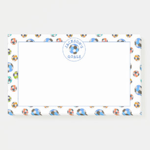 サッカーボールカラフルキッズゴールノート ポストイット