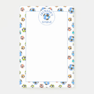 サッカーボールカラフルキッズゴールノート ポストイット