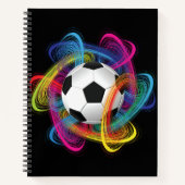 サッカーボールカラフルスパイラルノート ノートブック (正面)