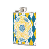 サッカーボールカリグラムタイポグラフィフラスコ フラスク (左)