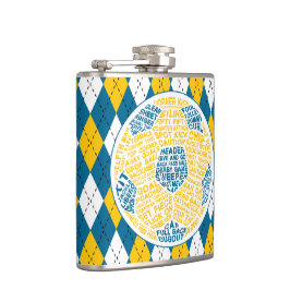 サッカーボールカリグラムタイポグラフィフラスコ フラスク