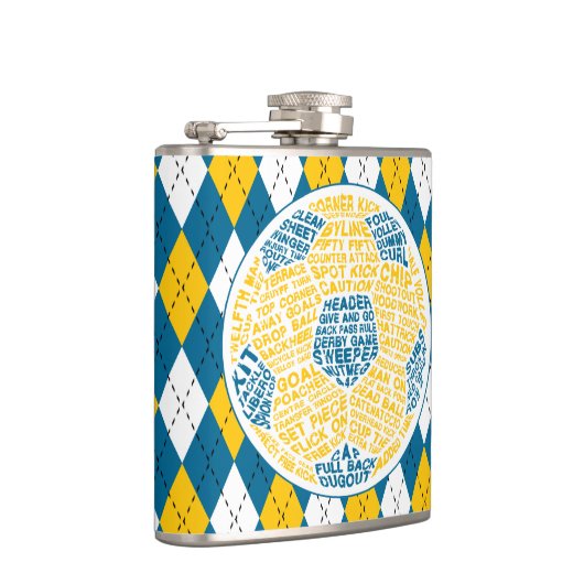 サッカーボールカリグラムタイポグラフィフラスコ フラスク (右)