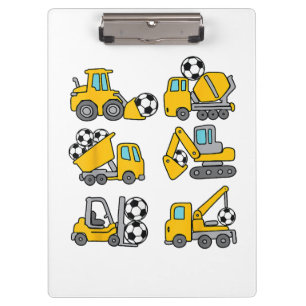サッカーボールキッズサッカー建築トラックソケット クリップボード