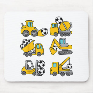 サッカーボールキッズサッカー建築トラック マウスパッド