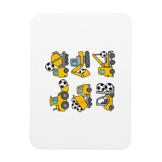 サッカーボールキッズサッカー建築トラック マグネット (縦)