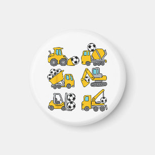 サッカーボールキッズサッカー建築トラック マグネット