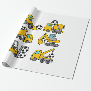 サッカーボールキッズサッカー建築トラック ラッピングペーパー