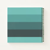 サッカーボールキッドグリーンノート付きハリネズミ ノートブック (裏面)