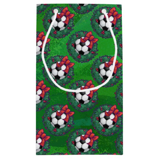 サッカーボールクリスマスリース スモールペーパーバッグ (裏面)
