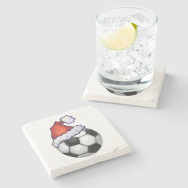 サッカーボールクリスマス ストーンコースター