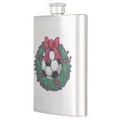 サッカーボールクリスマス フラスク (左)