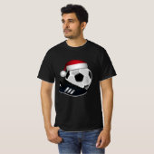サッカーボールクリスマスTシャツ Tシャツ (正面フル)