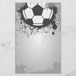 サッカーボールグランジ背景文房具 便箋