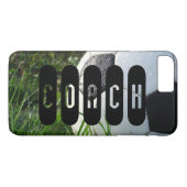 サッカーボールグリーングラスコーチ文字 Case-Mate iPhoneケース (裏面(横))