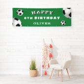 サッカーボールグリーンスポーツ誕生日パーティー 横断幕 (インサイチュ)