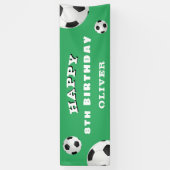 サッカーボールグリーンスポーツ誕生日パーティー 横断幕 (縦)
