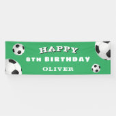 サッカーボールグリーンスポーツ誕生日パーティー 横断幕 (横)