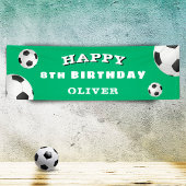 サッカーボールグリーンスポーツ誕生日パーティー 横断幕