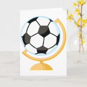 サッカーボールグローブグリーティングカード カード (黄色い花)