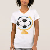 サッカーボールグローブ女子Tシャツ Tシャツ (正面)