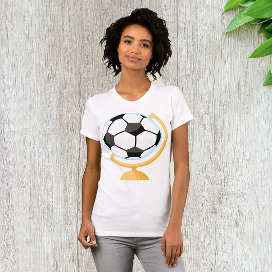 サッカーボールグローブ女子Tシャツ Tシャツ