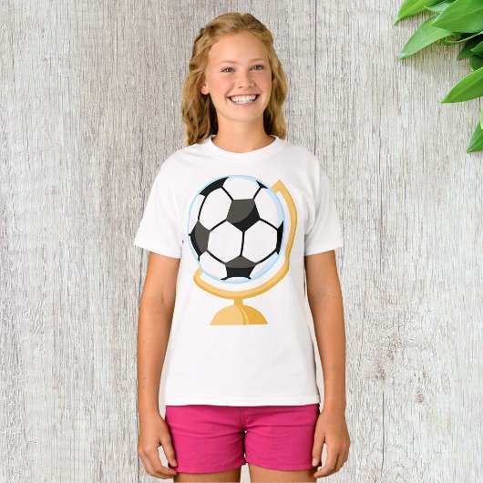 サッカーボールグローブ女子Tシャツ Tシャツ