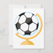 サッカーボールグローブ招待状 招待状 (正面)