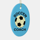 サッカーボールコーチ セラミックオーナメント (右)