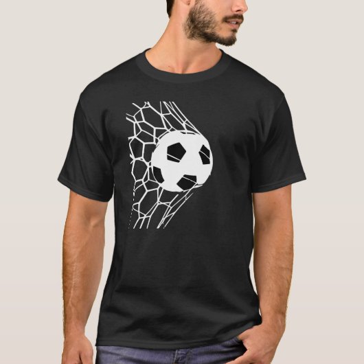 サッカーボールゴールメンズティー Tシャツ (正面)