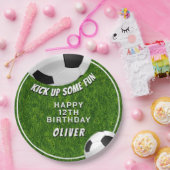 サッカーボールサッカーグラススポーツ子供の誕生日 ペーパープレート (パーティー)