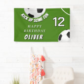 サッカーボールサッカーグラススポーツ子供の誕生日 横断幕 (インサイチュ)