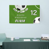 サッカーボールサッカーグラススポーツ子供の誕生日 横断幕 (トレードショー)