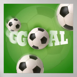 サッカーボールサッカーゴール – ポスター