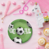 サッカーボールサッカーゴール-紙プレート ペーパープレート (パーティー)