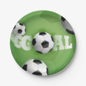 サッカーボールサッカーゴール-紙プレート ペーパープレート (正面)