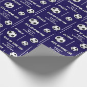 サッカーボールサッカースポーツ子供の誕生日パーティー ラッピングペーパー (角)