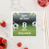 サッカーボールサッカースポーツ子供の誕生日 スタンダードカクテルナプキン (インサイチュ)