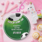 サッカーボールサッカースポーツ子供の誕生日 ペーパープレート (パーティー)
