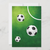 サッカーボールサッカースポーツ子供の誕生日 招待状 (裏面)