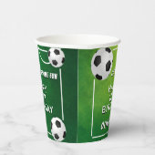 サッカーボールサッカースポーツ子供の誕生日 紙コップ (右)