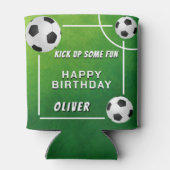 サッカーボールサッカースポーツ子供の誕生日 缶クーラー (裏面)